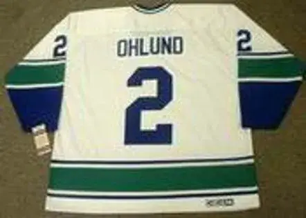 MATTIAS OHLUND Vancouver Canucks 1970’s CCM Vintage Throwback Away NHL Jersey 
