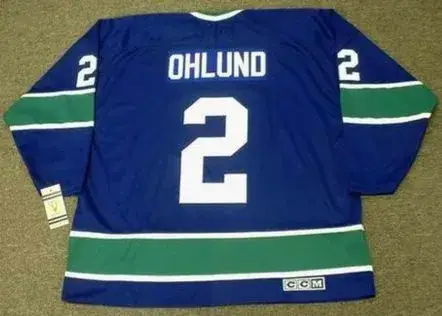 MATTIAS OHLUND Vancouver Canucks 1970’s CCM Vintage Throwback Home NHL Jersey 