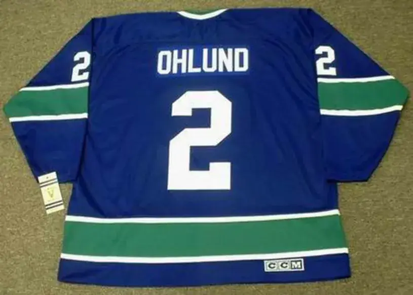 MATTIAS OHLUND Vancouver Canucks 1970’s CCM Vintage Throwback Home NHL Jersey 