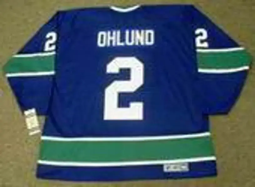 MATTIAS OHLUND Vancouver Canucks 1970’s CCM Vintage Throwback Home NHL Jersey 