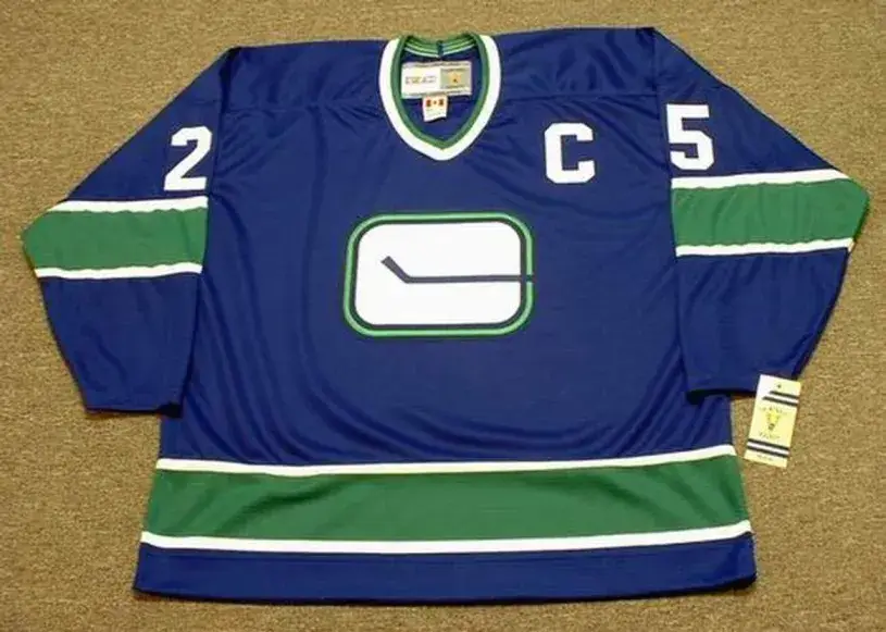 ORLAND KURTENBACH Vancouver Canucks 1972 Away CCM Throwback Hockey Jersey