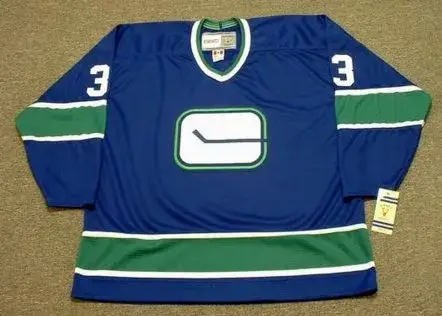 PAT QUINN Vancouver Canucks 1972 Away CCM Throwback Hockey Jersey