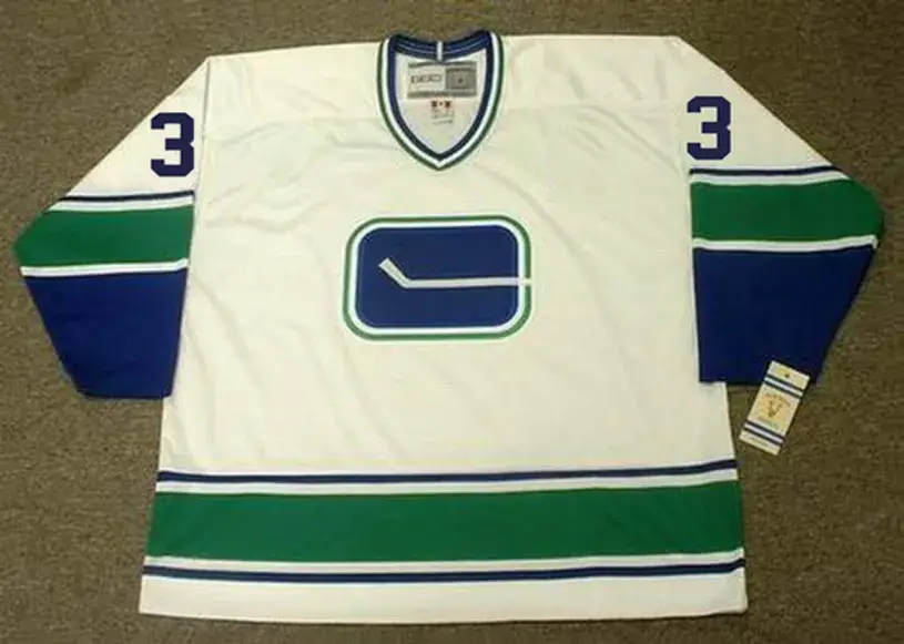 PAT QUINN Vancouver Canucks 1972 Home CCM Throwback Hockey Jersey