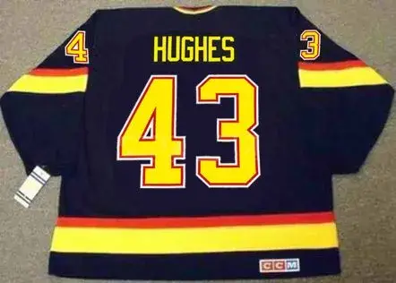 QUINN HUGHES Vancouver Canucks 1990’s CCM NHL Vintage Throwback Jersey 