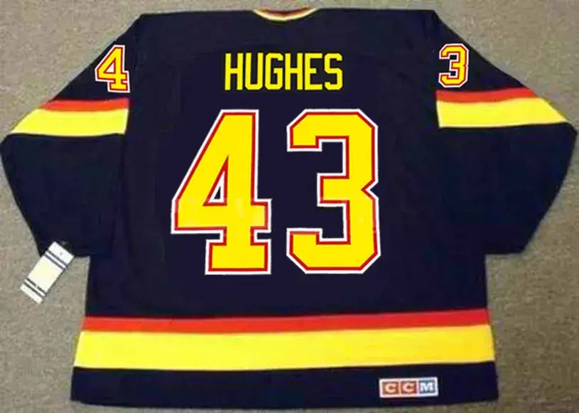 QUINN HUGHES Vancouver Canucks 1990’s CCM NHL Vintage Throwback Jersey 