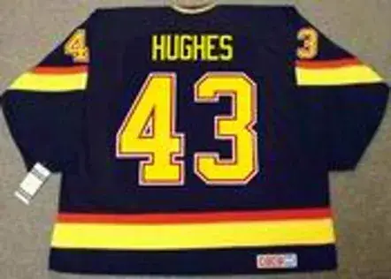 QUINN HUGHES Vancouver Canucks 1990’s CCM NHL Vintage Throwback Jersey 
