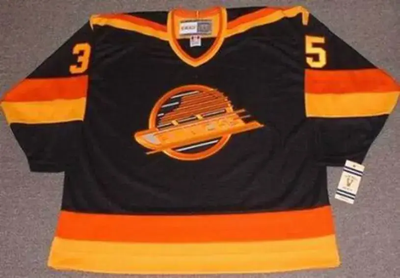 RICHARD BRODEUR Vancouver Canucks 1986 CCM Vintage Throwback NHL Hockey Jersey