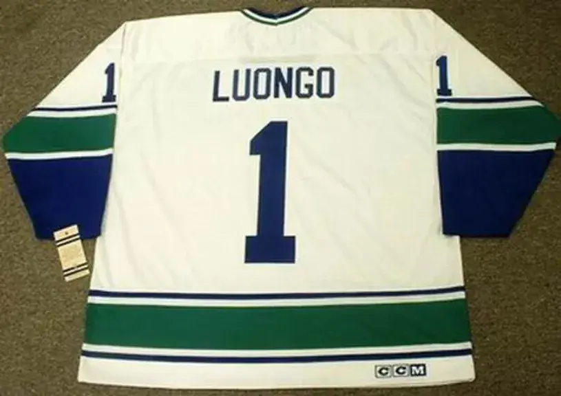 ROBERTO LUONGO Vancouver Canucks 1970’s CCM Vintage Throwback Away Jersey 