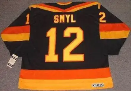 STAN SMYL Vancouver Canucks 1985 CCM Vintage Throwback Away NHL Hockey Jersey 