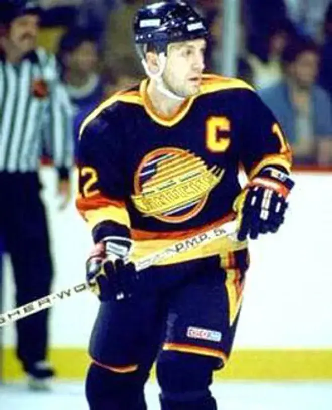 STAN SMYL Vancouver Canucks 1985 CCM Vintage Throwback Away NHL Hockey Jersey 