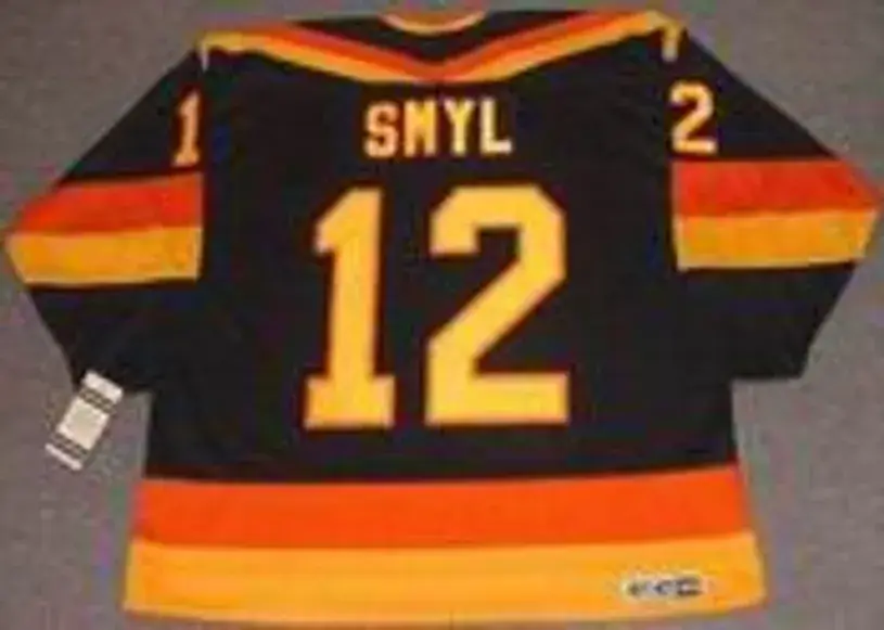 STAN SMYL Vancouver Canucks 1985 CCM Vintage Throwback Away NHL Hockey Jersey 