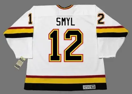 STAN SMYL Vancouver Canucks 1989 CCM Vintage Home NHL Hockey Jersey 