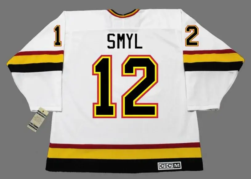 STAN SMYL Vancouver Canucks 1989 CCM Vintage Home NHL Hockey Jersey 