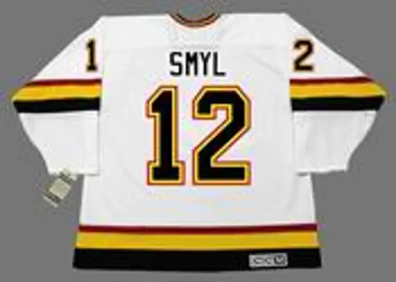 STAN SMYL Vancouver Canucks 1989 CCM Vintage Home NHL Hockey Jersey 