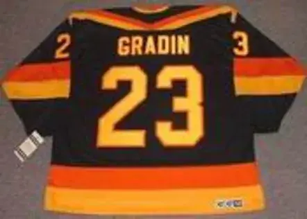 THOMAS GRADIN Vancouver Canucks 1985 CCM Vintage Throwback NHL Hockey Jersey 