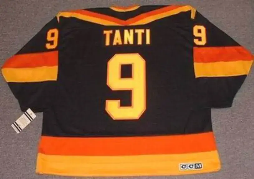 TONY TANTI Vancouver Canucks 1987 CCM Vintage Throwback Away NHL Hockey Jersey 