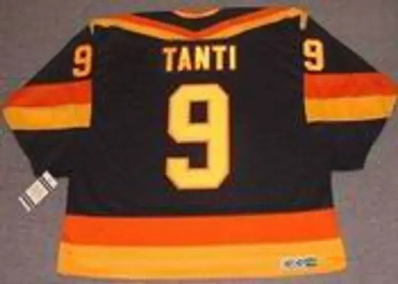 TONY TANTI Vancouver Canucks 1987 CCM Vintage Throwback Away NHL Hockey Jersey 