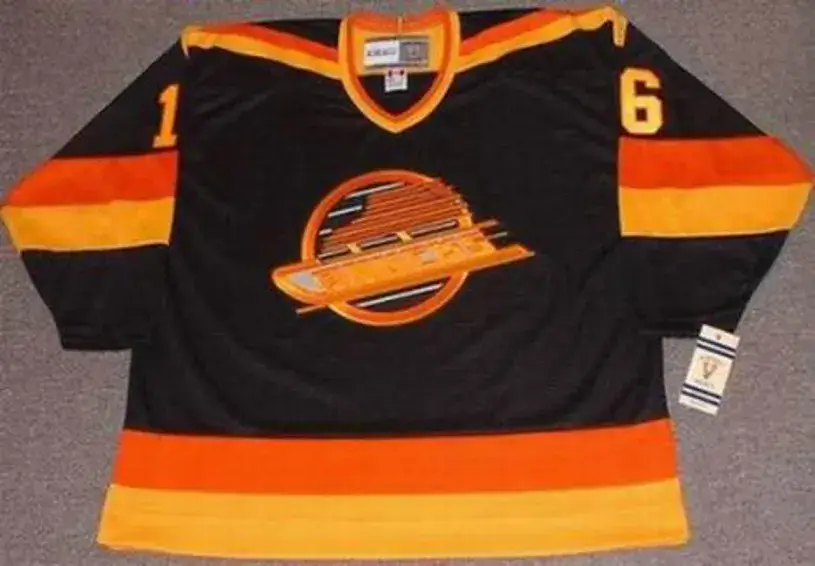 TREVOR LINDEN Vancouver Canucks 1989 CCM Vintage Throwback Away Hockey Jersey