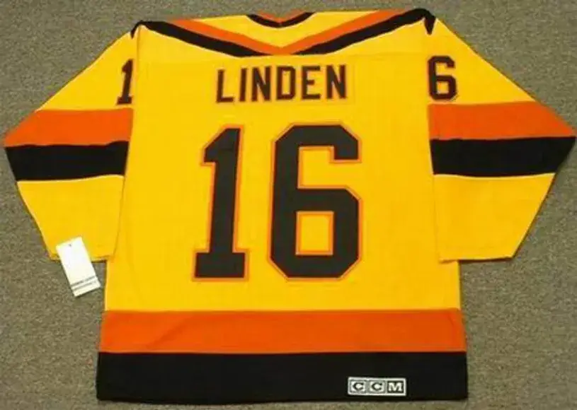 TREVOR LINDEN Vancouver Canucks 1989 CCM Vintage Throwback Home Hockey Jersey 