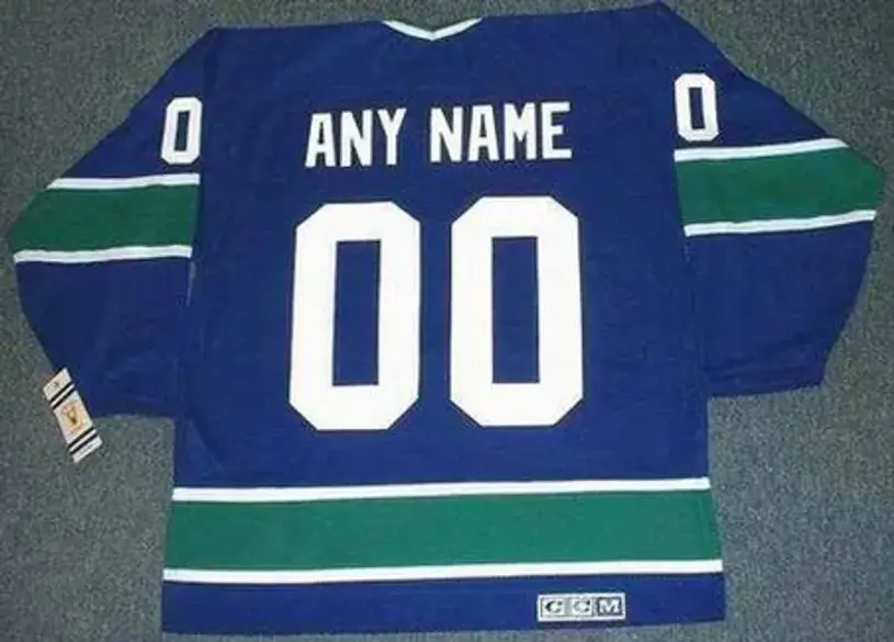 VANCOUVER CANUCKS 1970’s CCM Vintage Away Jersey Customized “Any Name & Number(s)” 