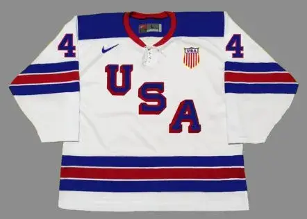 JOHN CARLSON 2014 USA Nike Olympic Throwback Hockey Jersey