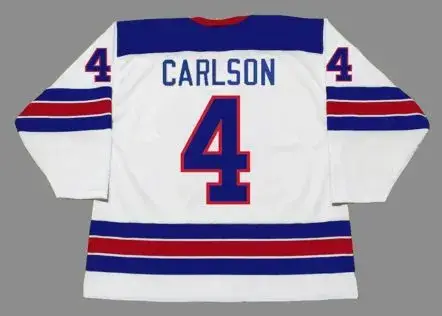 JOHN CARLSON 2014 USA Nike Olympic Throwback Hockey Jersey 