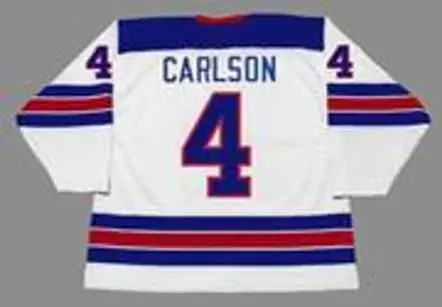 JOHN CARLSON 2014 USA Nike Olympic Throwback Hockey Jersey 