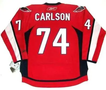 JOHN CARLSON Washington Capitals 2014 REEBOK Throwback NHL Hockey Jersey 