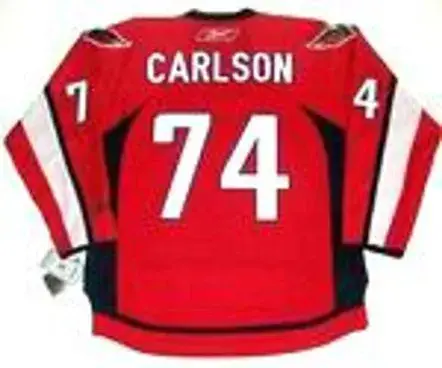 JOHN CARLSON Washington Capitals 2014 REEBOK Throwback NHL Hockey Jersey 