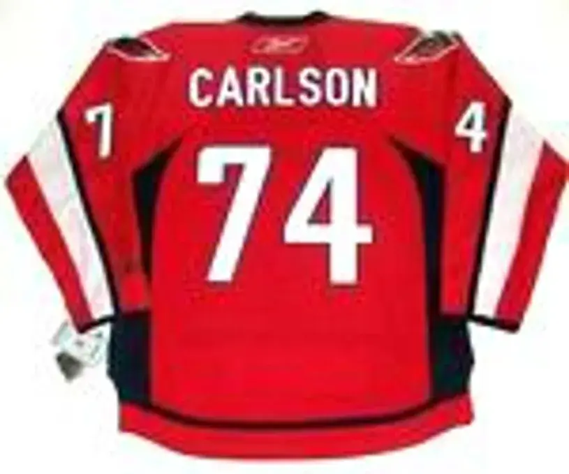 JOHN CARLSON Washington Capitals 2014 REEBOK Throwback NHL Hockey Jersey 