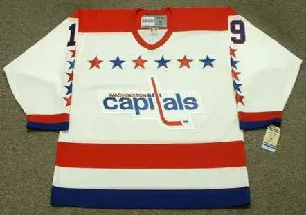 JOHN DRUCE Washington Capitals 1990 CCM Vintage Throwback Home NHL Jersey