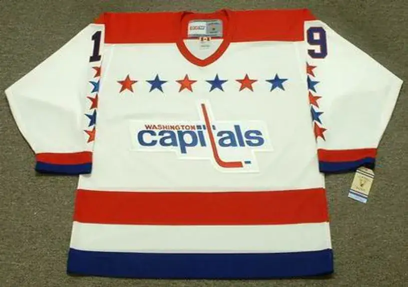 JOHN DRUCE Washington Capitals 1990 CCM Vintage Throwback Home NHL Jersey