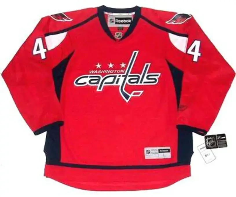 JOHN ERSKINE Washington Capitals 2010 REEBOK Throwback NHL Hockey Jersey