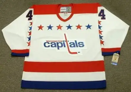 KEVIN HATCHER Washington Capitals 1990 CCM Vintage Throwback Home NHL Jersey