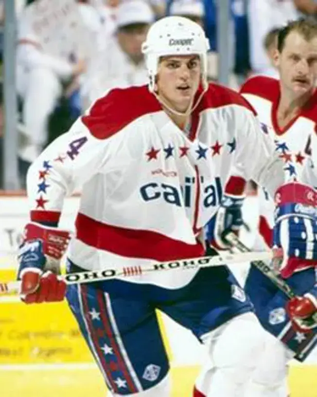 KEVIN HATCHER Washington Capitals 1990 CCM Vintage Throwback Home NHL Jersey 