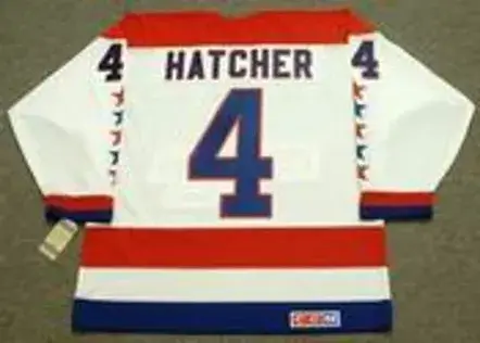 KEVIN HATCHER Washington Capitals 1990 CCM Vintage Throwback Home NHL Jersey 