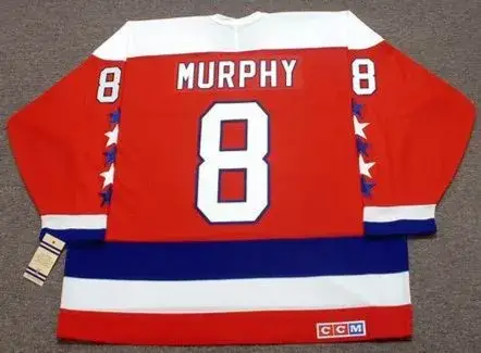 LARRY MURPHY Washington Capitals 1988 CCM Vintage Throwback NHL Hockey Jersey 