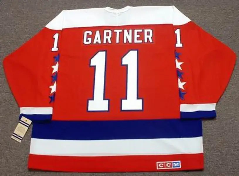 MIKE GARTNER Washington Capitals 1988 CCM Vintage Throwback NHL Hockey Jersey 