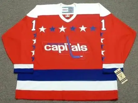 MIKE LIUT Washington Capitals 1990 CCM Vintage Throwback NHL Hockey Jersey