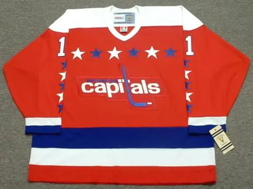MIKE LIUT Washington Capitals 1990 CCM Vintage Throwback NHL Hockey Jersey