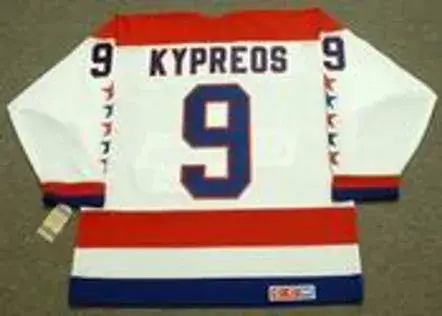 NICK KYPREOS Washington Capitals 1990 CCM Vintage Throwback Home NHL Jersey 