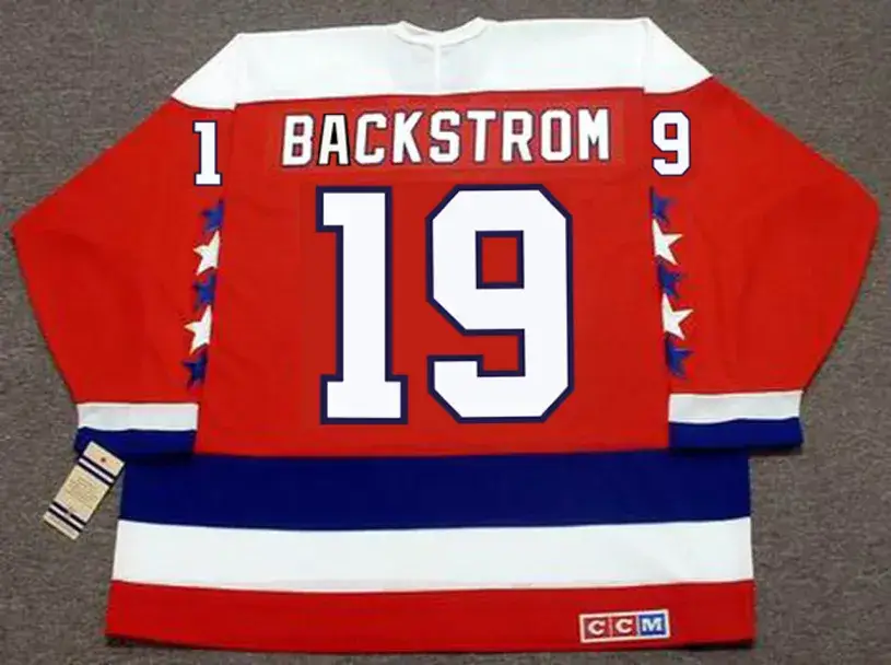 NICKLAS BACKSTROM Washington Capitals CCM Vintage Throwback Home NHL Jersey 