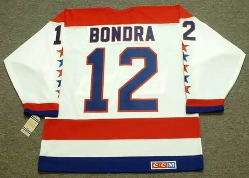 PETER BONDRA Washington Capitals 1990 CCM Vintage Throwback Home NHL Jersey 