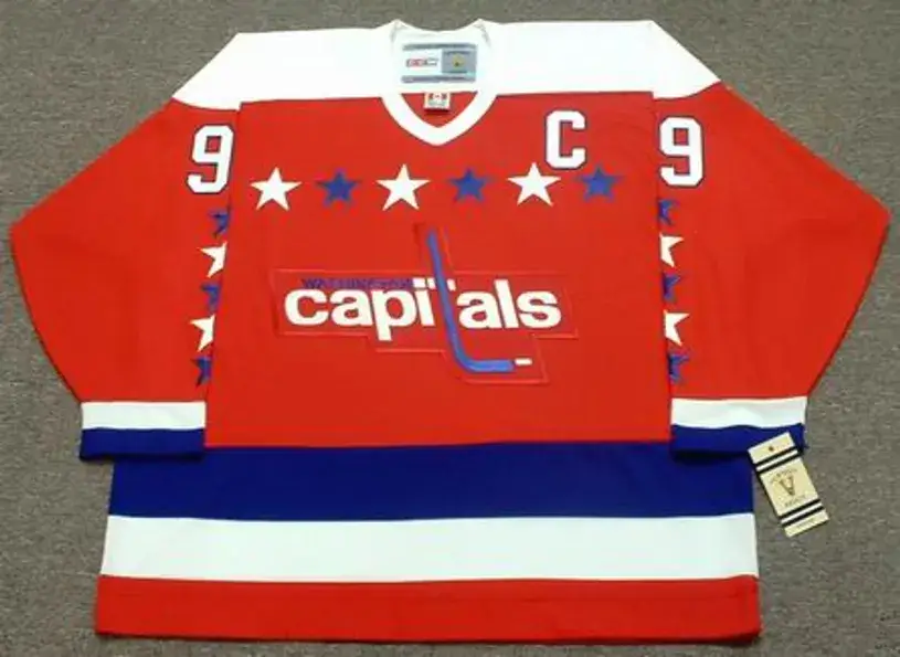 RYAN WALTER Washington Capitals 1980 CCM Vintage Throwback NHL Hockey Jersey