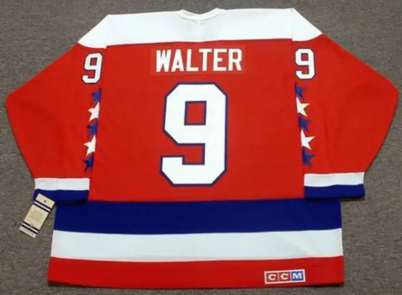 RYAN WALTER Washington Capitals 1980 CCM Vintage Throwback NHL Hockey Jersey 