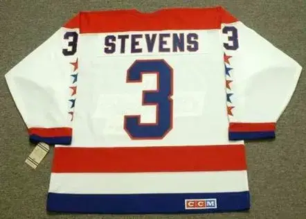 SCOTT STEVENS Washington Capitals 1988 CCM Vintage Throwback Home NHL Jersey 
