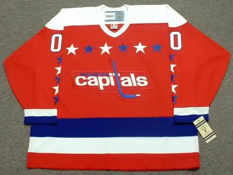 WASHINGTON CAPITALS 1980’s CCM Vintage Throwback NHL Jersey Customized  “Any Name & Number(s)”