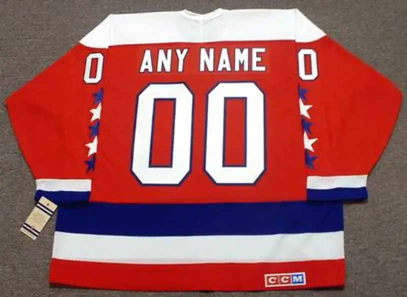 WASHINGTON CAPITALS 1980’s CCM Vintage Throwback NHL Jersey Customized  “Any Name & Number(s)” 