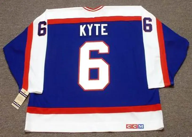 JIM KYTE Winnipeg Jets 1986 Away CCM NHL Vintage Throwback Jersey 