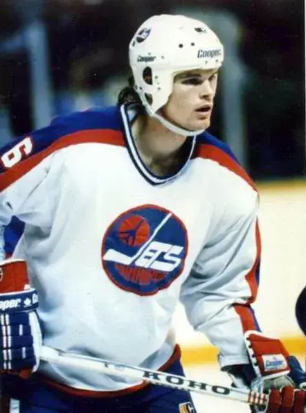 JIM KYTE Winnipeg Jets 1986 Home CCM NHL Vintage Throwback Jersey 